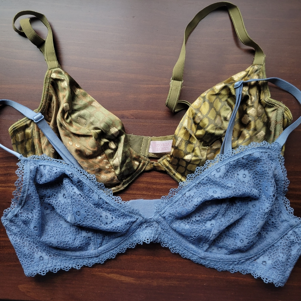 Two VS unlined bras 36C/L
